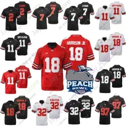 Football Jerseys Peach Bowl College Ohio State Buckeyes Football Jersey Egbuka C.J. Stroud Henderson Jaxon Smith-Njigba Harrison Jr. TUIMOLO