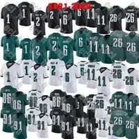 2021-2022 High quality Stitched Football jerseys 1 Jalen Hurts 2 Darius Slay Jr 6 DeVonta Smith 11 Carson Wentz 26 Green Game 86 Z252p