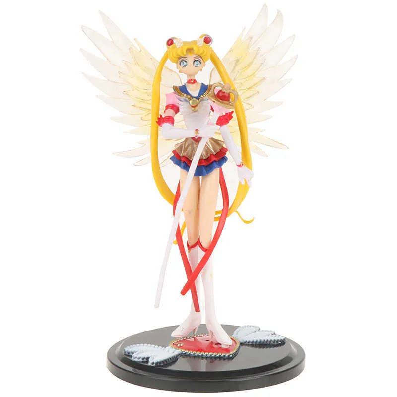 Anime Manga 17 cm Sailor Moon Anime Chiffres Kawaii Tsukino Usagi Action Figure PVC Collectibles Modèle Enfants Jouets Pour Fille Cadeau Z0427