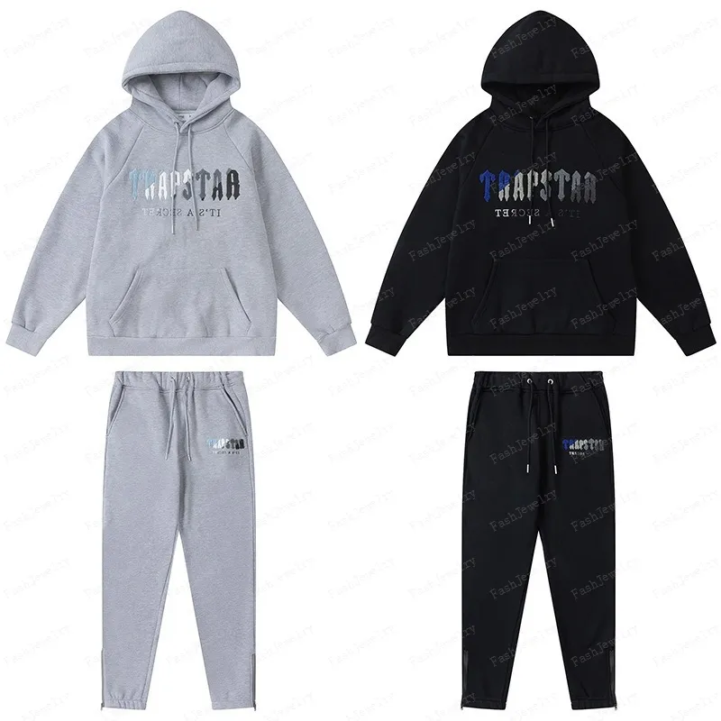 Survêtements pour hommes CP Mens Trapstar Survêtements Pull Pantalon Ensemble Designer Sweats à capuche Streetwear Sweatshirts Costume de sport Broderie Lettre en peluche Décoration épaisse Ho