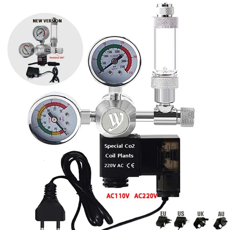 Equipment DIY Aquarium CO2 Regulator Magnetic Solenoid Kit Check Valve Fish Tank Accessories CO2 Control System Reactor Generator Set