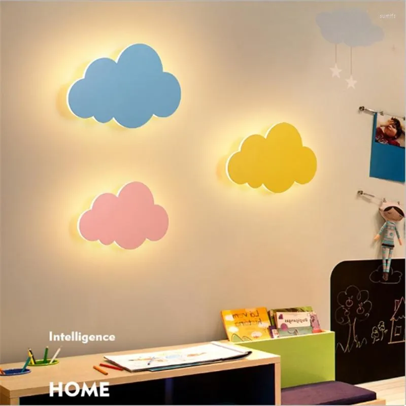 Wall Lamp Nordic Led Warm And Cute Cartoon Children's Bedroom Bedside Cloud Factory Direct Sales