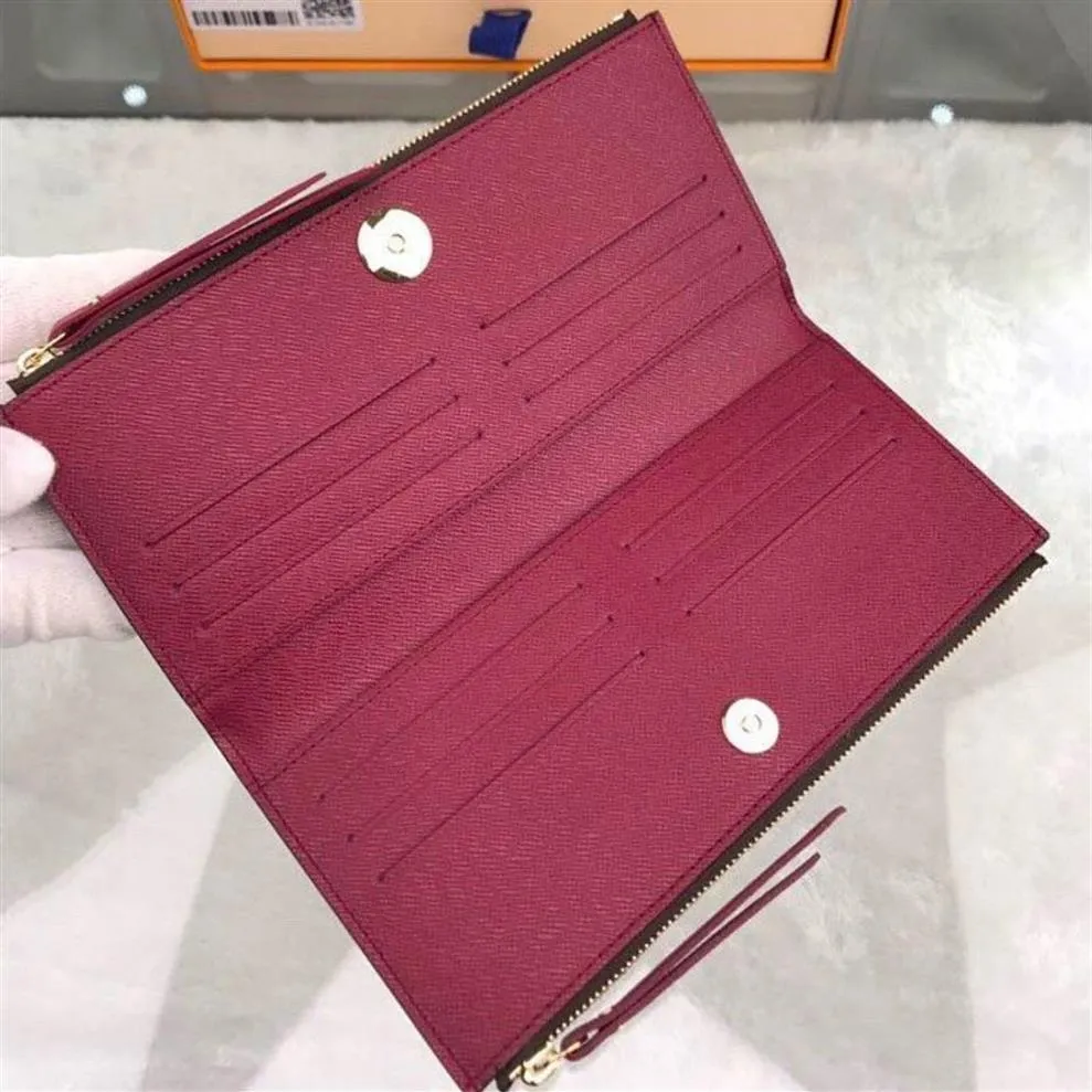 Classic Double zipper long wallets bags for women card holders for ladies real leather pvc shoulder bag wallet for woman 21 5x10cm274d