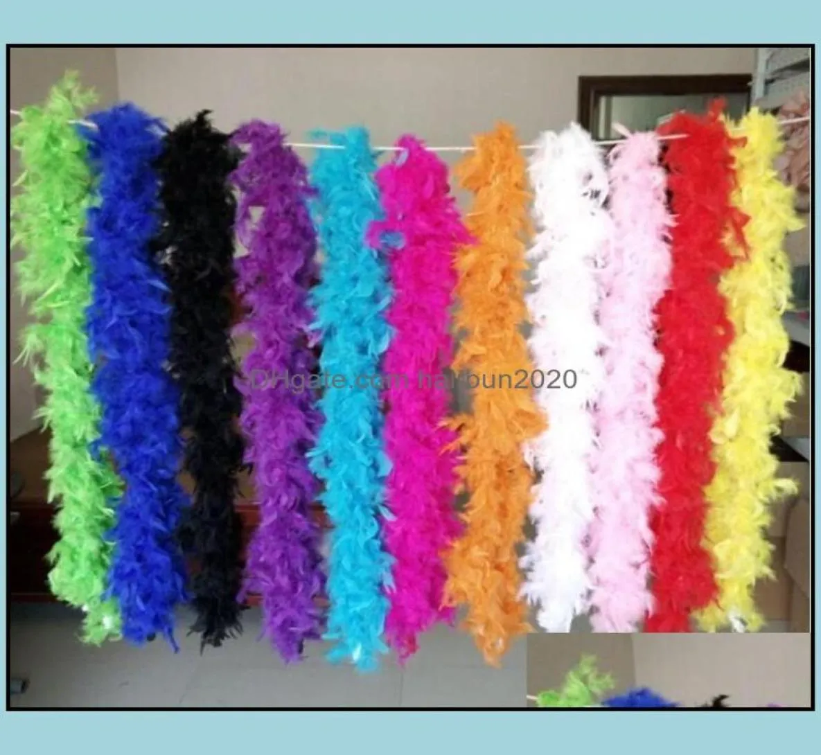 기타 이벤트 파티 소모품 축제 홈 정원 드롭 배달 2021 터키 대형 Chandelle Marabou Feather Boa 결혼식 BoAS1348555