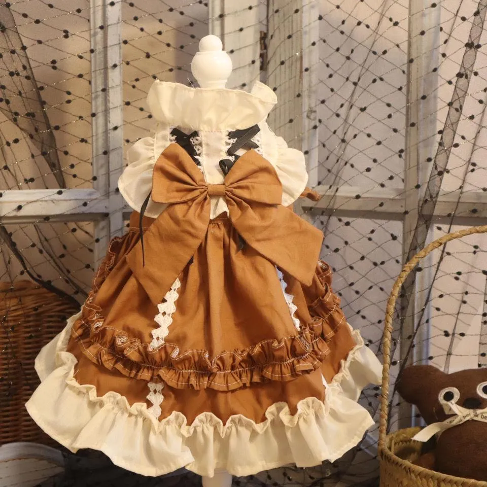 Kleidung Original handgemachte benutzerdefinierte Hund Lolita Rock Katze Spitze Retro Maid Prinzessin Kleid Hase Rock Katze Kleid für Haustier Kawaii Kleidung