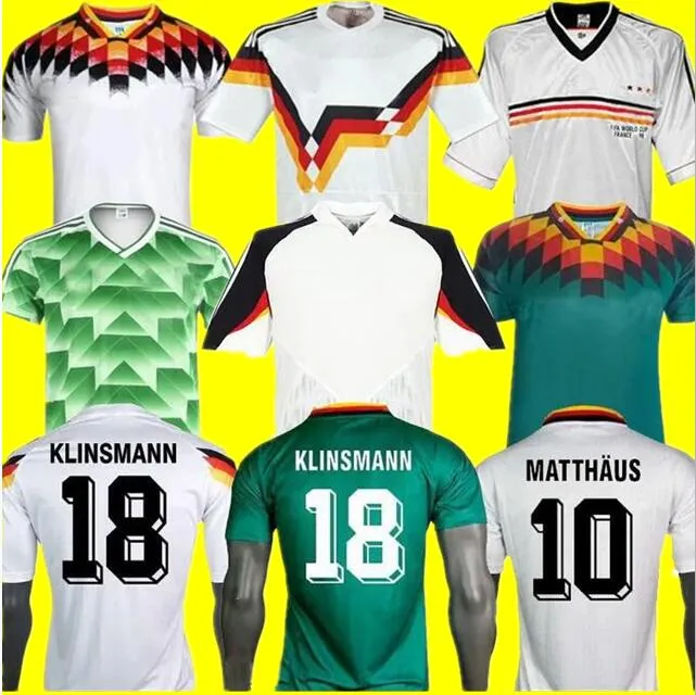 Puchar Świata 1990 1992 1994 1988 Niemcy Retro Littbarski Ballack Soccer Jerseys Klinsmann Matthias Home Shirt Kalkbrenner Jersey 1996 1998 2004 2010 2014 2016