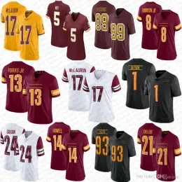 Terry McLaurin Sam Howell Custom Football Jersey Jahan Dotson Chase Young Sean Taylor Da`Ron Payne Jonathan Allen Tress Way Brian Robinson J