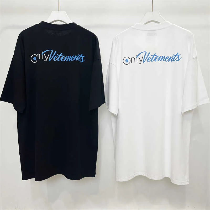 Herrtshirts designer Vetements Endast T-shirt män kvinnor 1 1 toppkvalitet bokstav tryckt topp tees vtm kort ärm t-shirt y2k 231