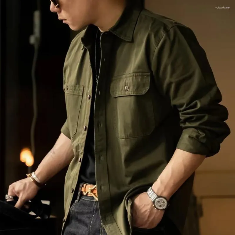 Camicie casual da uomo Camicia a maniche lunghe con colletto a fascia elasticizzato slim fit Comoda e morbida adatta per attività all'aperto