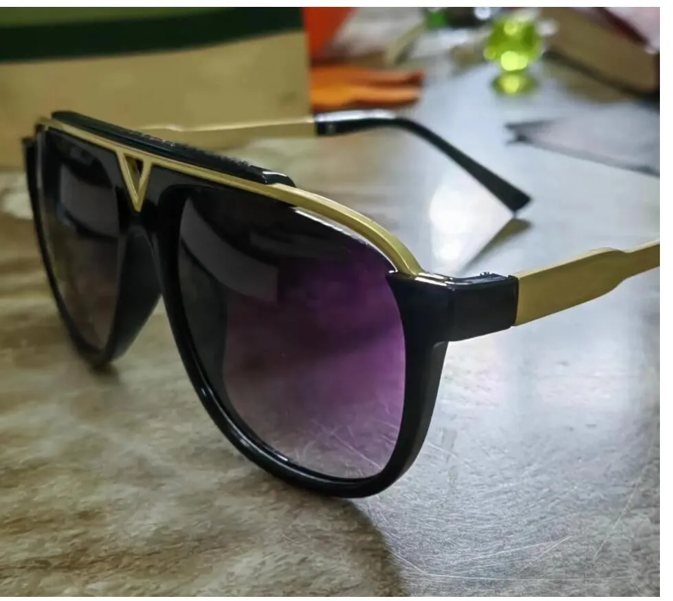 Óculos de sol de metal de proteção UV400 para homem de verão, 1 peça, óculos de condução unissex, ciclismo, praia, óculos de sol preto