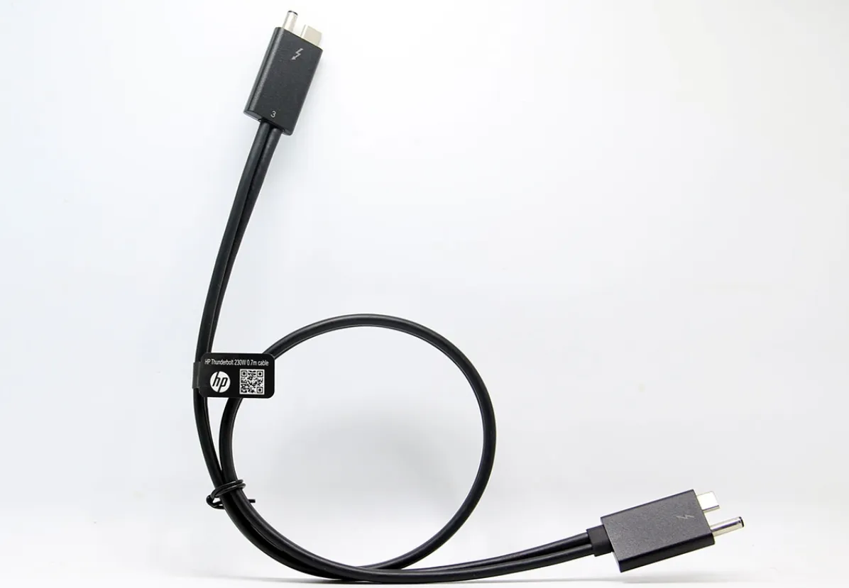 Äkta 0,7 m Thunder Bolt 3 DC Power Combo Cable L22301-002 L15813-002 L15813-001 HP HSN-IX01 THUNDERBOLT DOCK 230W G2 DOCKING STATION