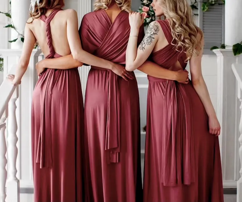 Casual Dresses ROSEWOOD Floor Length LONG Maxi Infinity Convertible Formal Wrap Sexy Bridesmaid Evening Wedding Cocktail 230426