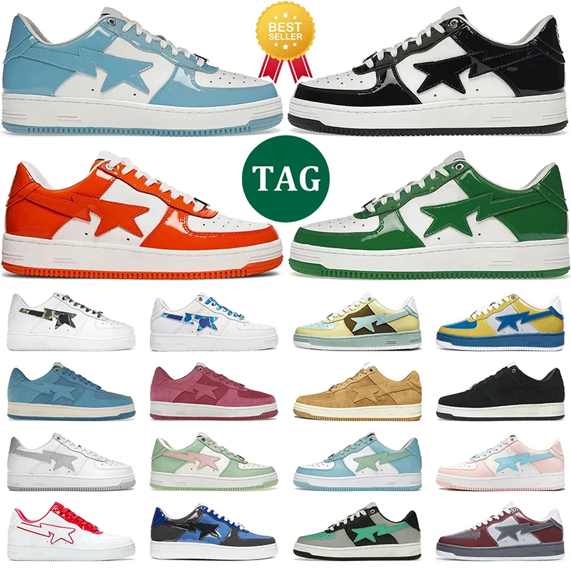 With logo casual shoes women skate men shoes designer shoes Black Sax Orange Combo Pink Pastel Green Camo Blue Suede mens running trainer Size 36-47