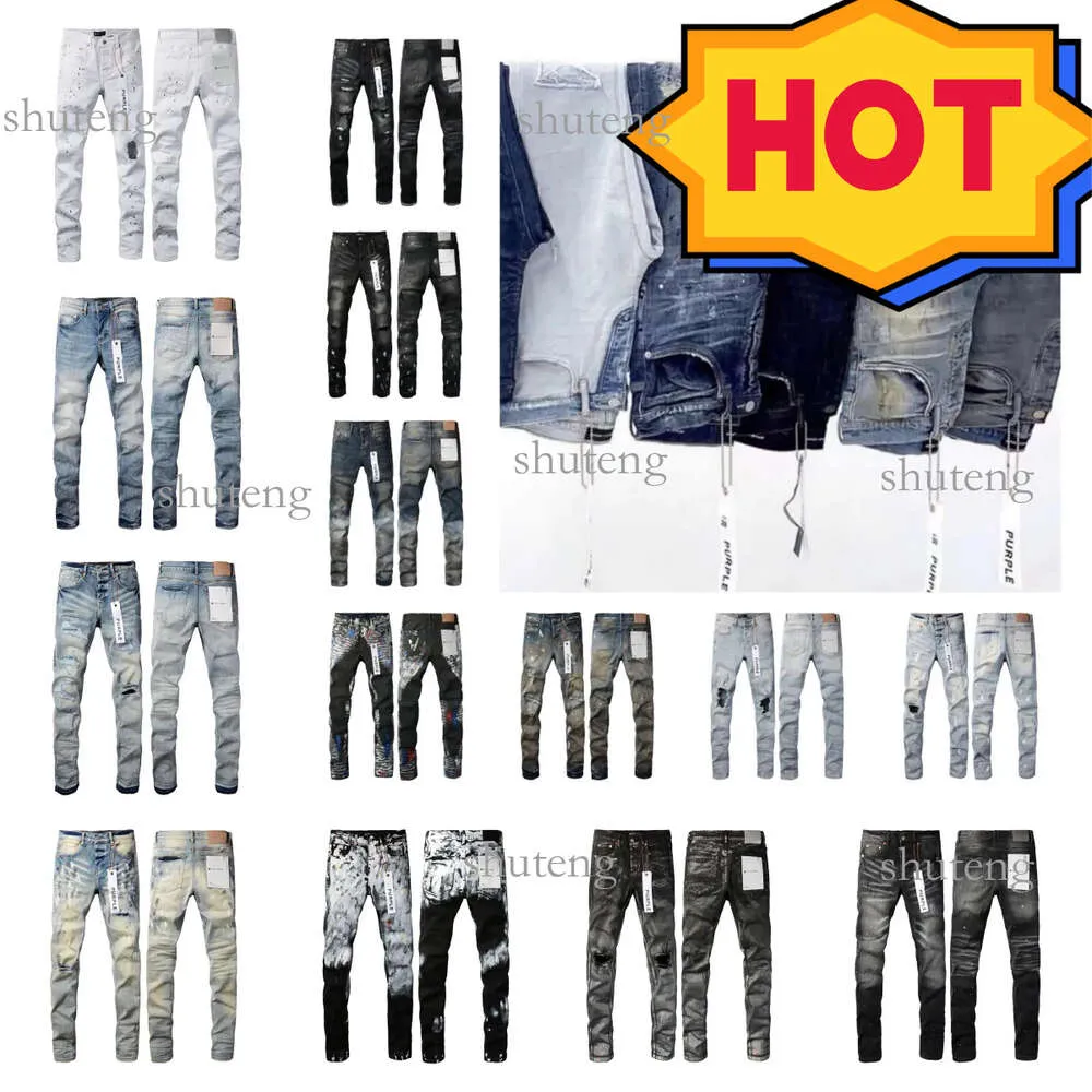 Designer paarse jeans voor heren, denimbroek, modebroek, hoogwaardige kwaliteit, recht ontwerp, retro streetwear, casual joggingbroek, joggers 535 115 7