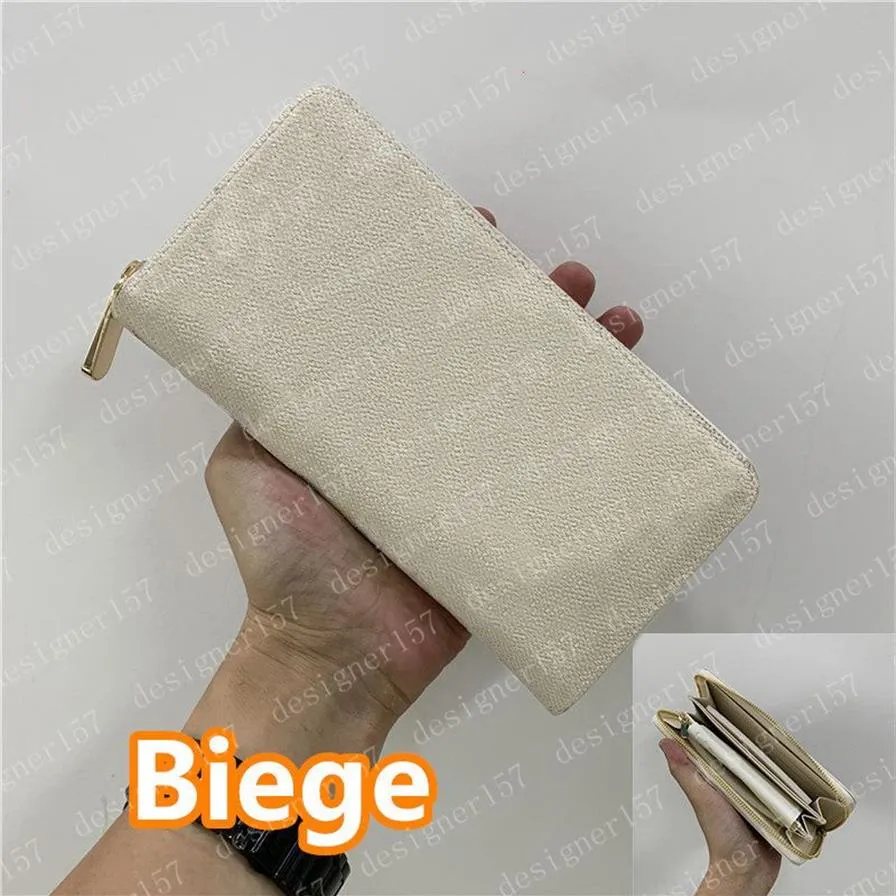 2022 Wallets Womens Coin Purse Zippy Wallet Lady Long Wallets Fold Card Holder Passport white Women Folded Purses key Pouch #T05296v