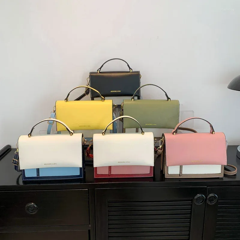 Schultertaschen Color-Block Umhängetaschen für Frauen Großhandel Leder Umhängetaschen Niedliche Designer-Handtaschen Tasche mittlerer Größe