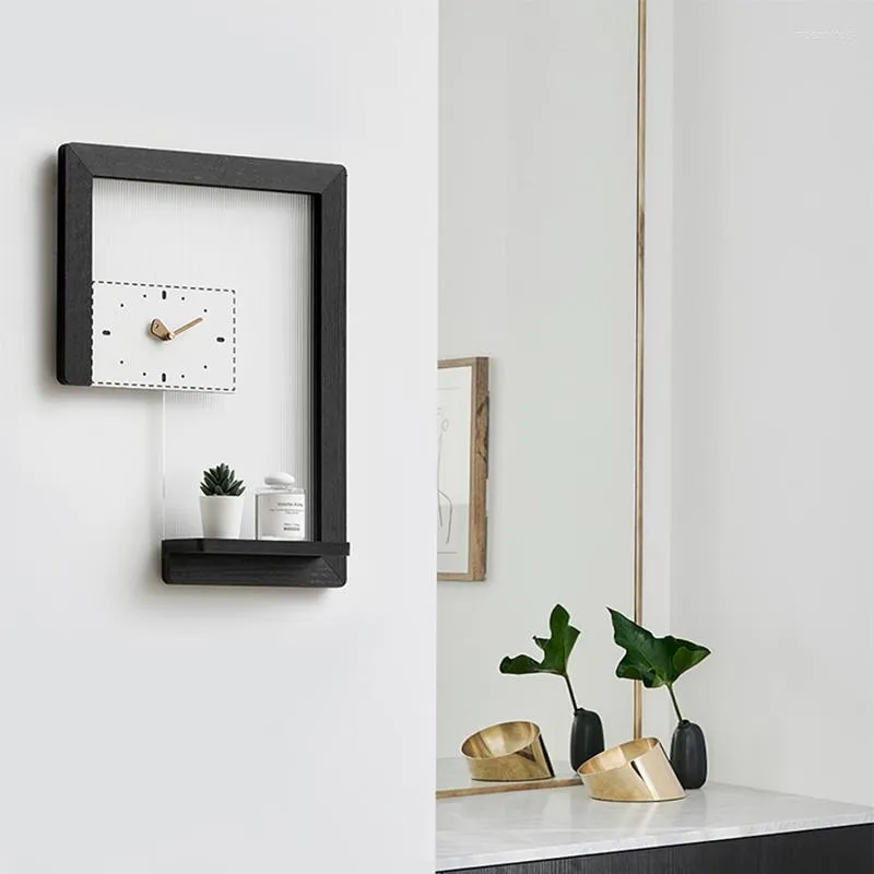 Wall Clocks Nordic Design Clock Free Shiping Wooden Silent Large Mechanism Kitchen Unusual Reloj De Pared Room Decor