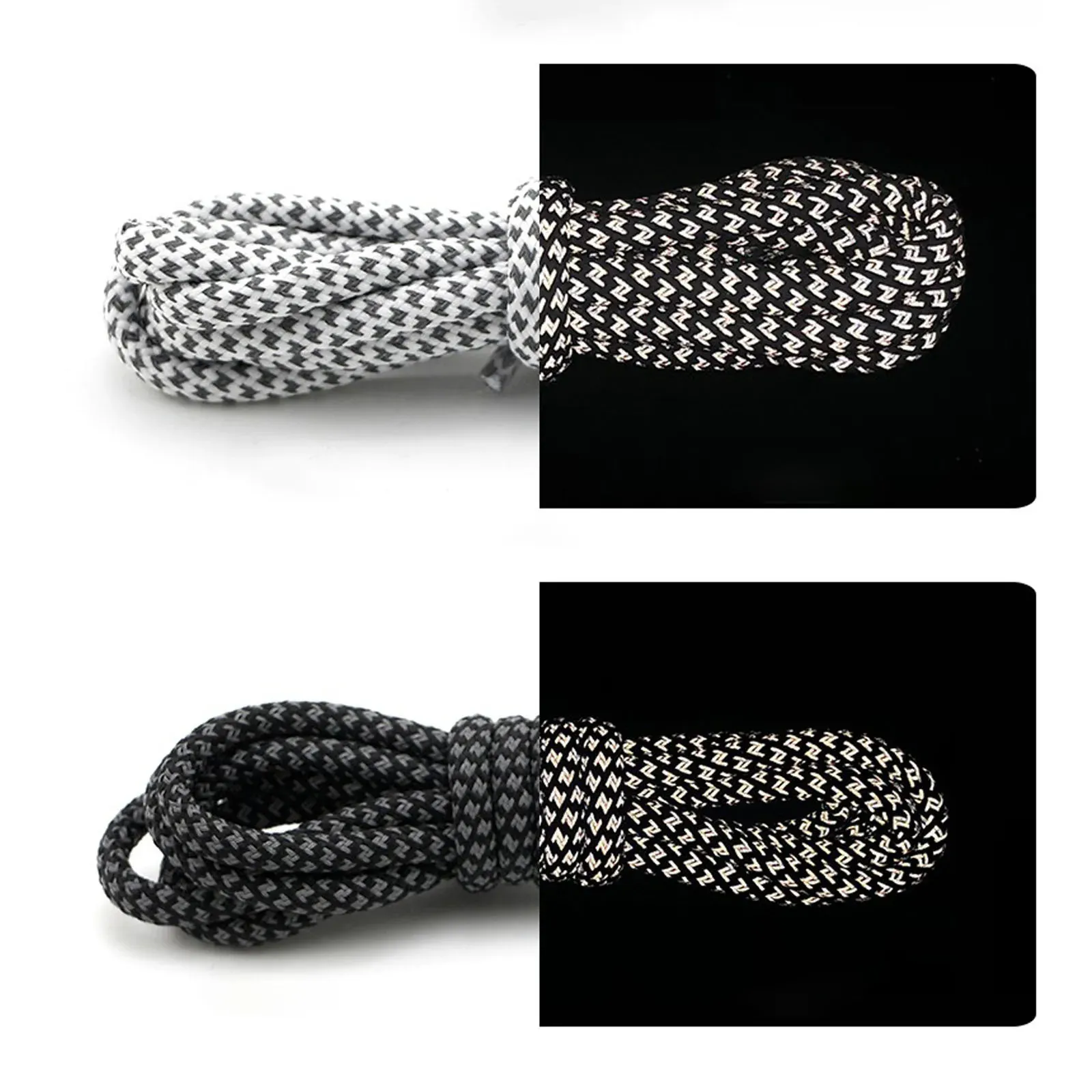 Rope Shoelaces Reflective Round Shoelaces Thick, Durable Safety