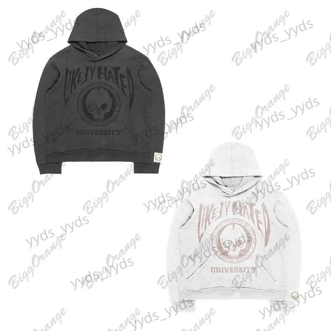 Sweats à capuche pour hommes Sweatshirts Demon Skull Head Cercle Lettre Impression Gothique Pull High Street Pur Coton Sport Casual Lâche Y2K Sweat à capuche pour hommes et femmes T231127