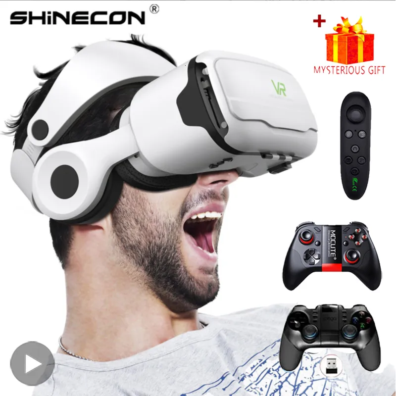Shinecon Virtual Reality VR Glasses 3D Headset Smart Helmet Lenses ...