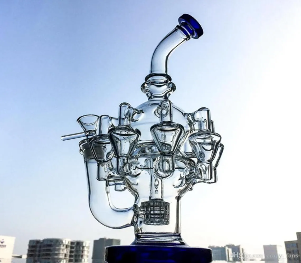 118 Inch Octopus Armen Recycler Glazen Waterpijpen Met Matrix Perc Waterleidingen Dab Booreiland 145mm Vrouwelijke Gezamenlijke Pijp OA017929236