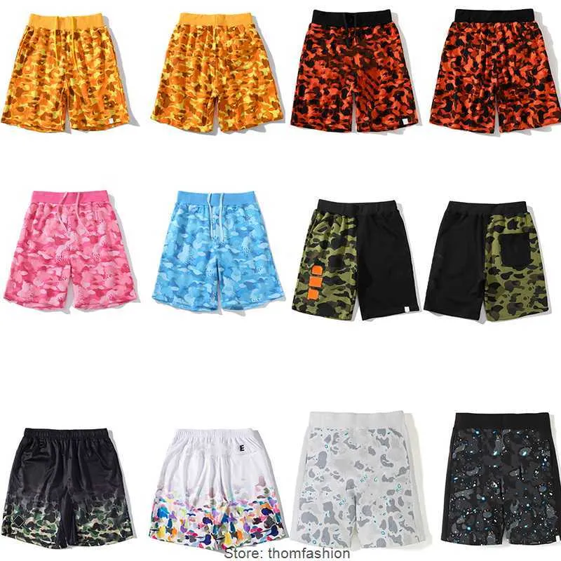 Top Craftsmanship designer Bathing ape pantaloncini da uomo Uomo donna estate testa di squalo bocca di pesce distintivo ricamo Pantaloncini Spiagge Pantaloni sportivi giapponesi