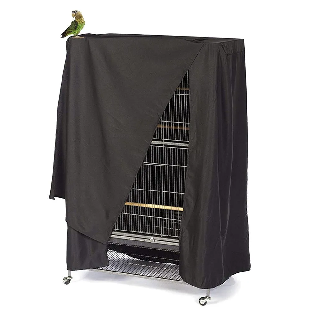 Tchvt Nighttime Bird Cage Covers With Zipper Panel Blackout Birdcage For Winter Universal Breathable Large Good Night Enclosure For Bird (Polka Dot, 33x23x41 Inch
