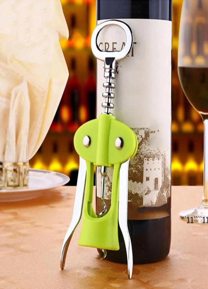 Red Wine Bottles Openers 2 In 1 Beer Bottle Opener Plastic Stainless Steel Wines Corkscrew Bar Essential Tool Kitchen Accessories 5968004