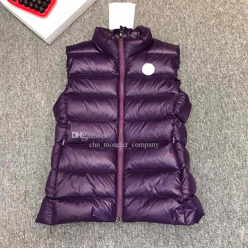 Winter Stand Collar Fashion Designer Women Donw Vest Arm Badge puffer vest Outdoot women gilet woman warm gilets size 1--4