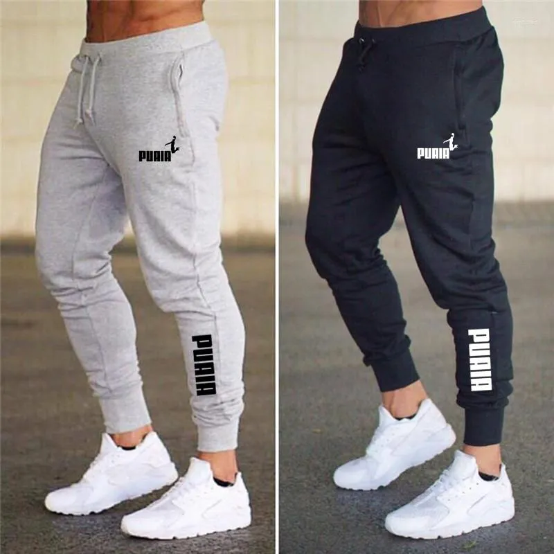 Erkekler Pantolon Puaia Yaz Erkekler Jogger Fitness Egzersiz Çalışan Sweatpants Elastik Bel Drawstring Sıradan İnce Pantolon