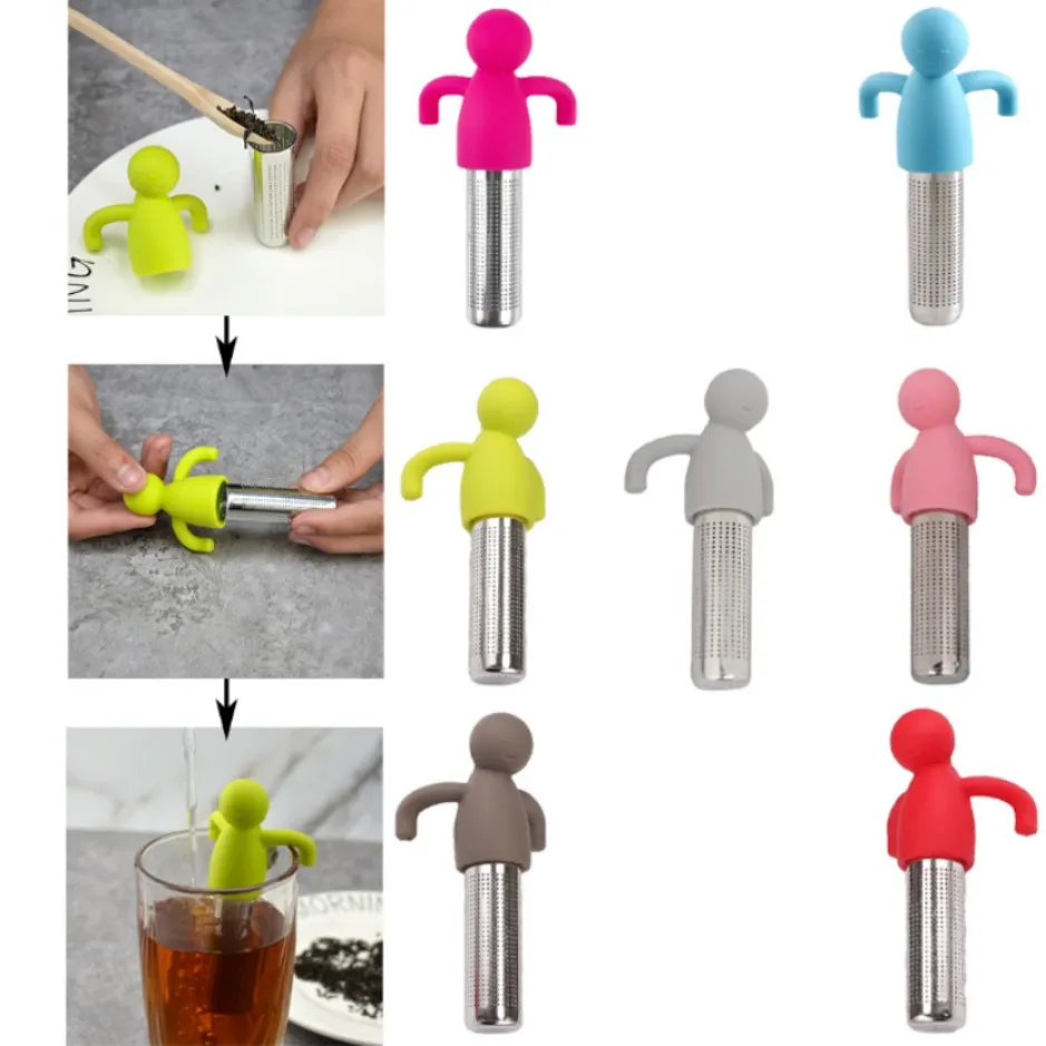 Creative Tea Infuser Sile Sieve Rostfritt stål Infusers Tea TEA PAGS Bladfilter Diffusor Infusor Kök Tillbehör FY2510 TT1114