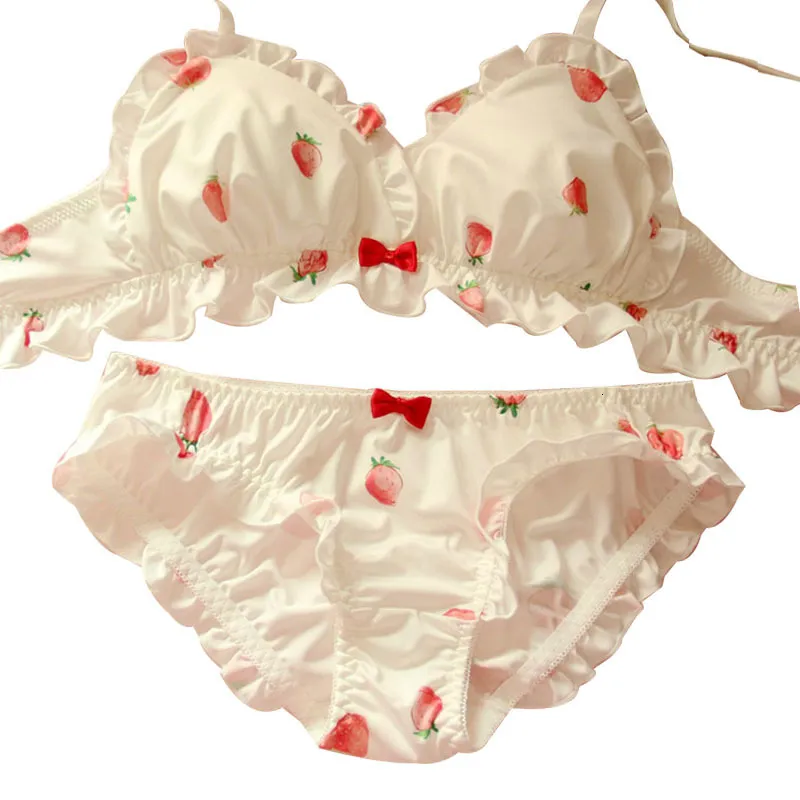 Strawberry / Print Milk Silk Bra & Panty Set – Glamour Secrets