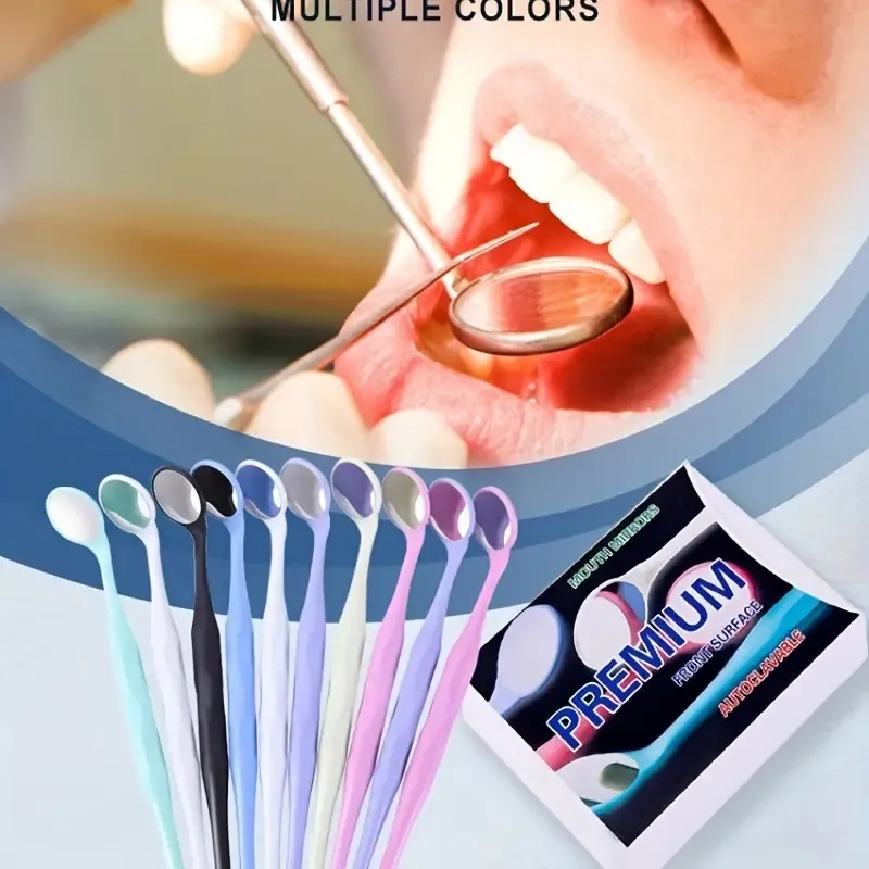 10 Stück Oral Dentistry Dental Mundhygiene Mundspiegel