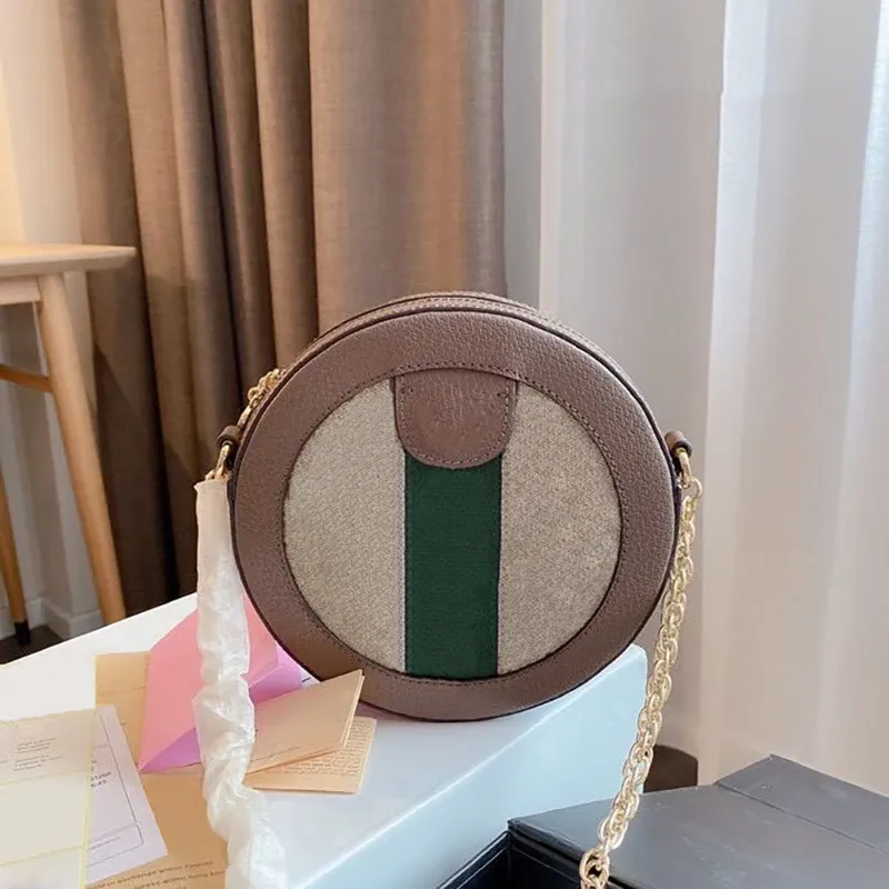 Luxury Designer Purse Chain Purse Crossbody Women's Handbag Chain Round Cake Bag Luxury Handbag Shopping Card Holder Casual Shoulder Zipper Coin Purse