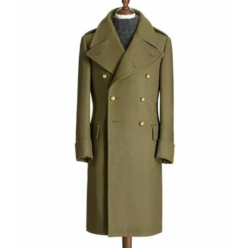 Giacca da uomo in pelliccia sintetica frangivento in lana Cappotto lungo con risvolto Trench doppio petto Giacca a vento Giacche Uomo Inverno 2023 Martens Uomo 231127