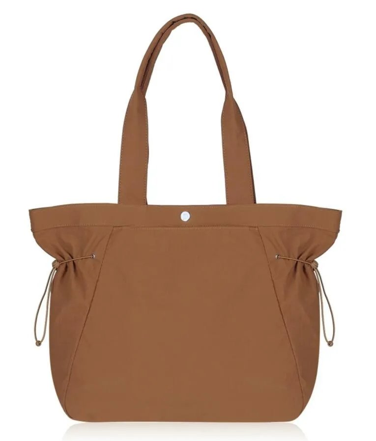 18L Side Cinch Shopper Bag Large Capacity Multifunctional Handbag For