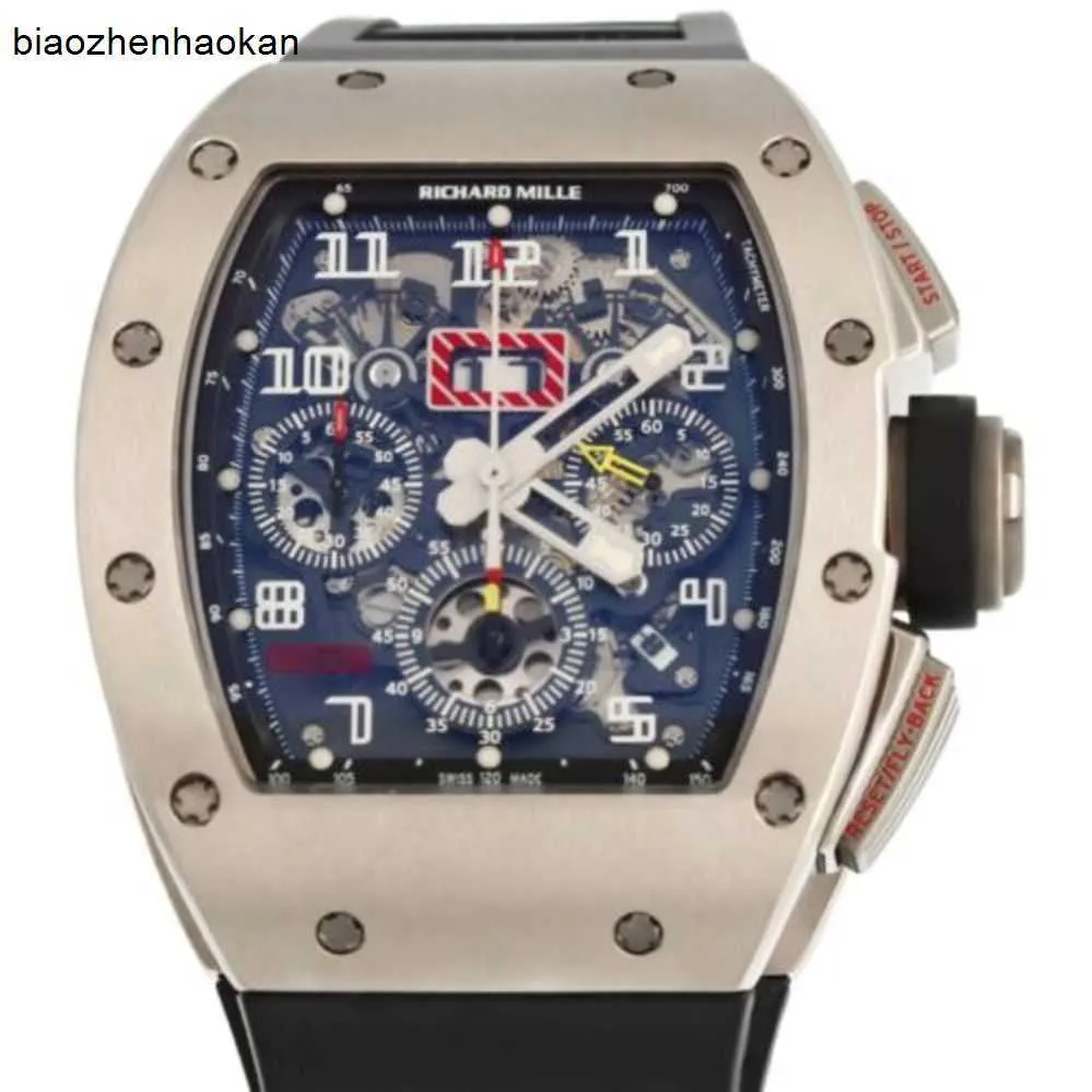 Richardmill Watch Swiss Automatyczne zegarki Richar Miller RM 011 Titanium #034; Ukończ Ustaw usługę 2023 RM011.TITA.FELIPE.MASSA