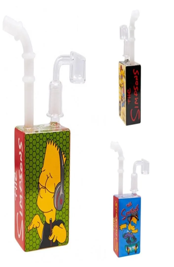 narghilè mini bicchiere bong tubi dell'acqua in vetro olio dab dabber rig 14mm giunto banger5445572