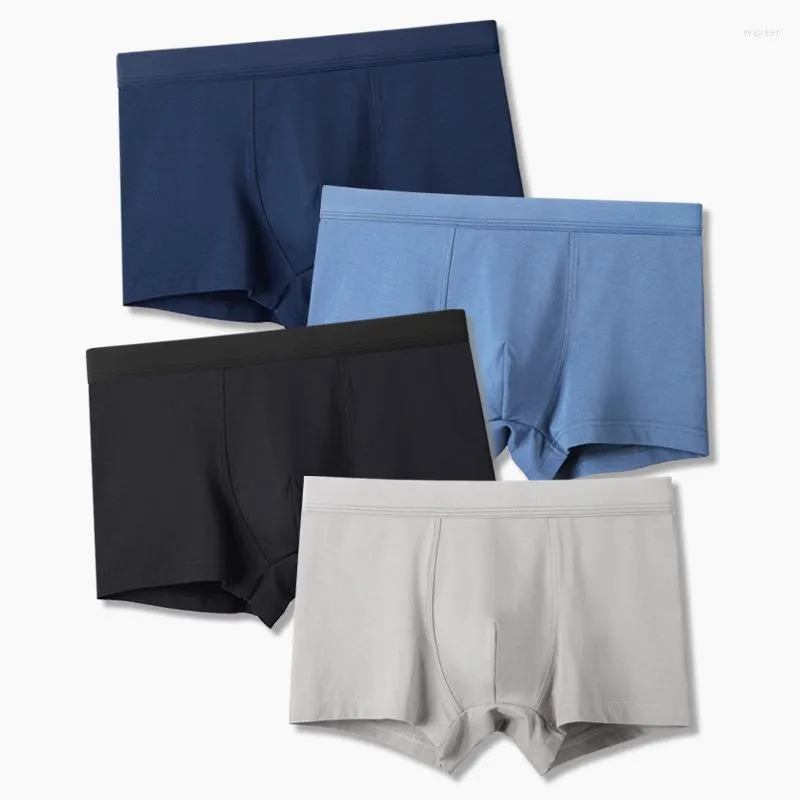 Cuecas 3pcs/lote de boxers roupas íntimas de alta qualidade de algodão sexy calcinha sólida resumos atléticos de tamanho grande por atacado