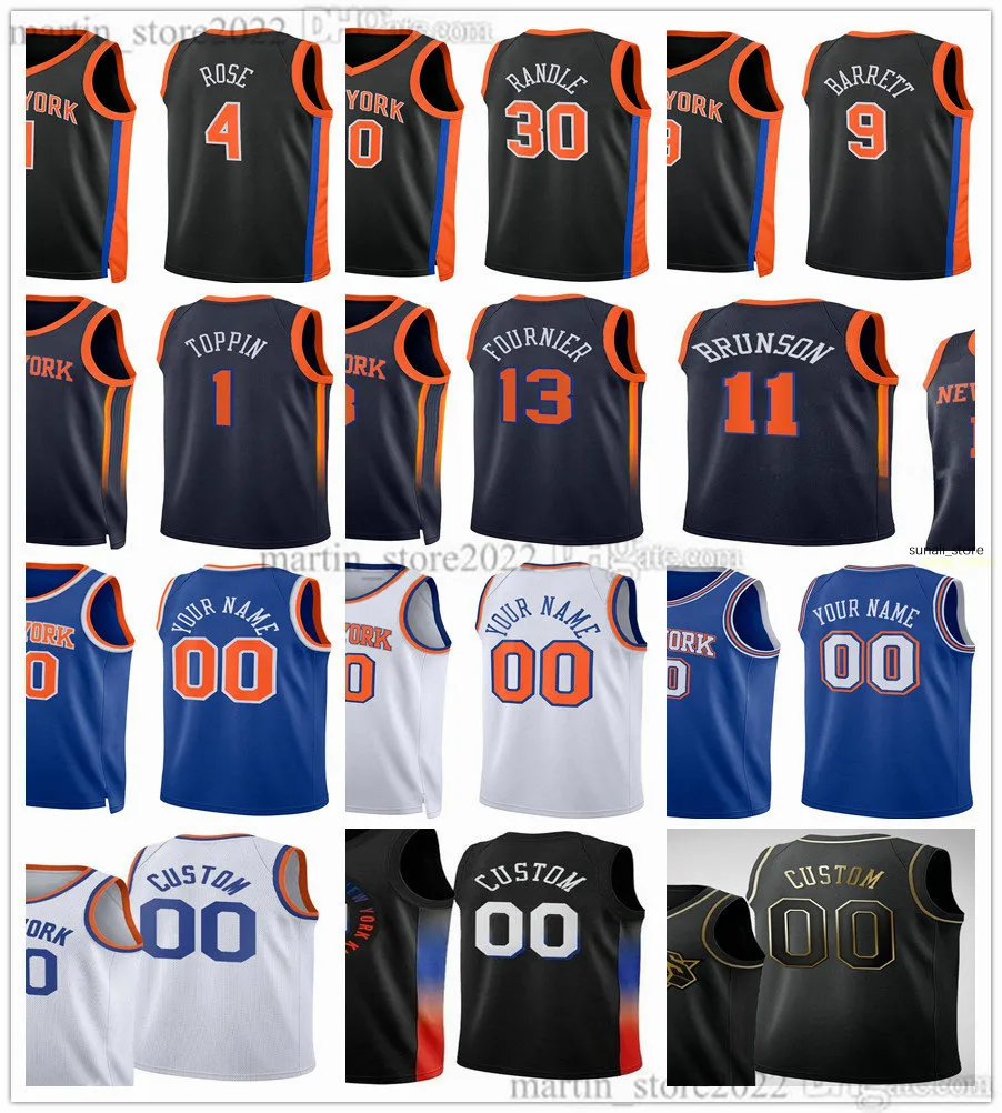 2023 Bedrukte basketbalshirts Patrick Ewing Carmelo Anthony John Starks Frazier Latrell Sprewell Bernard King Bill Bradley Dick Barnett Marcus Camby Earl Monroe