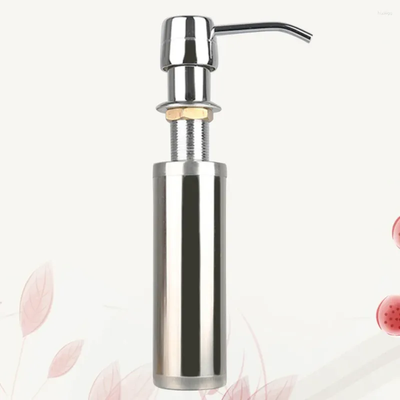 Liquid Soap Dispenser Sink Dispenser- Stainless Steel Built In Countertop Hand Lotion Pump Bottle 250ml