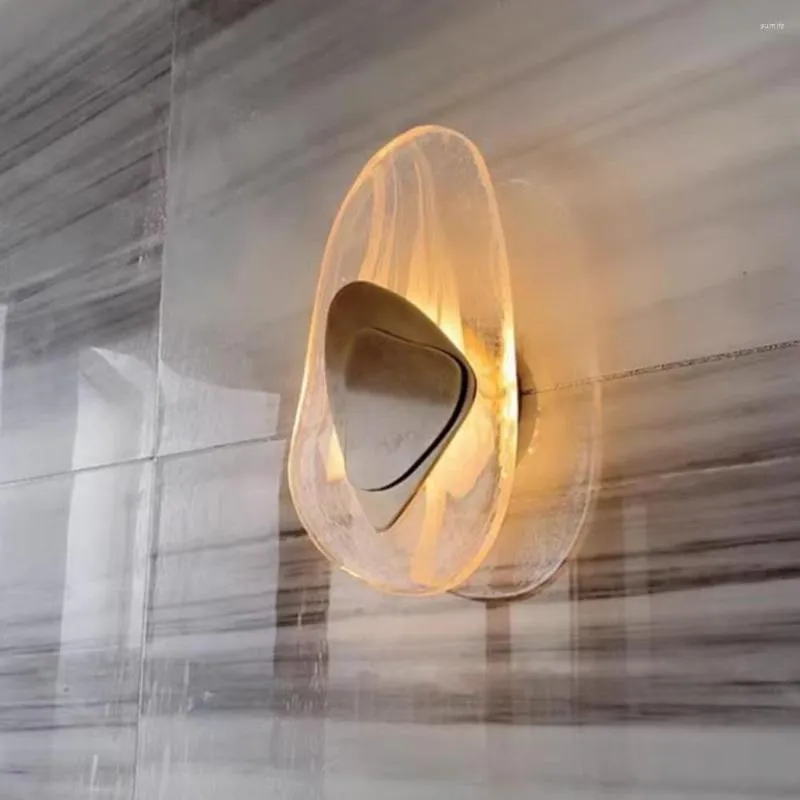 Duvar lambası lüks atmosferik buz bloğu kristal modern minimalist LED ışık tasarımı Yüksek kaliteli koridor ışıkları Acces