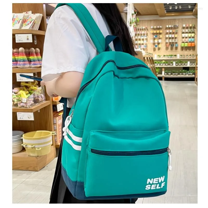 Backpack 2023 Fashion Travel Bag Canvas Schoolbag Women Mochila Teens Girl Bookbag High School Boy Student Rucksack Black