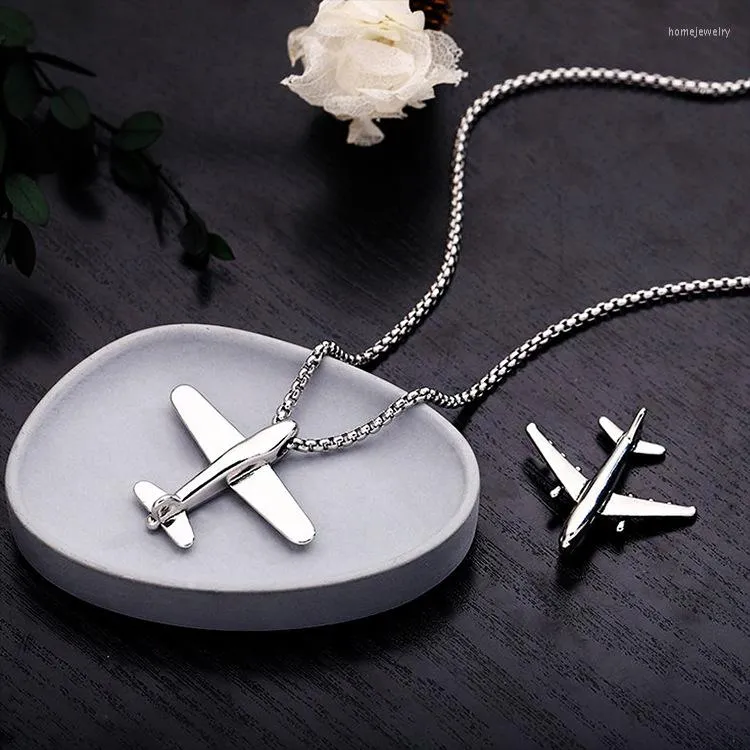 Pendant Necklaces Geometric Minimalist Airplane Plane Necklace Delicate Simple Paper Tiny Aircraft Jewelry Statement