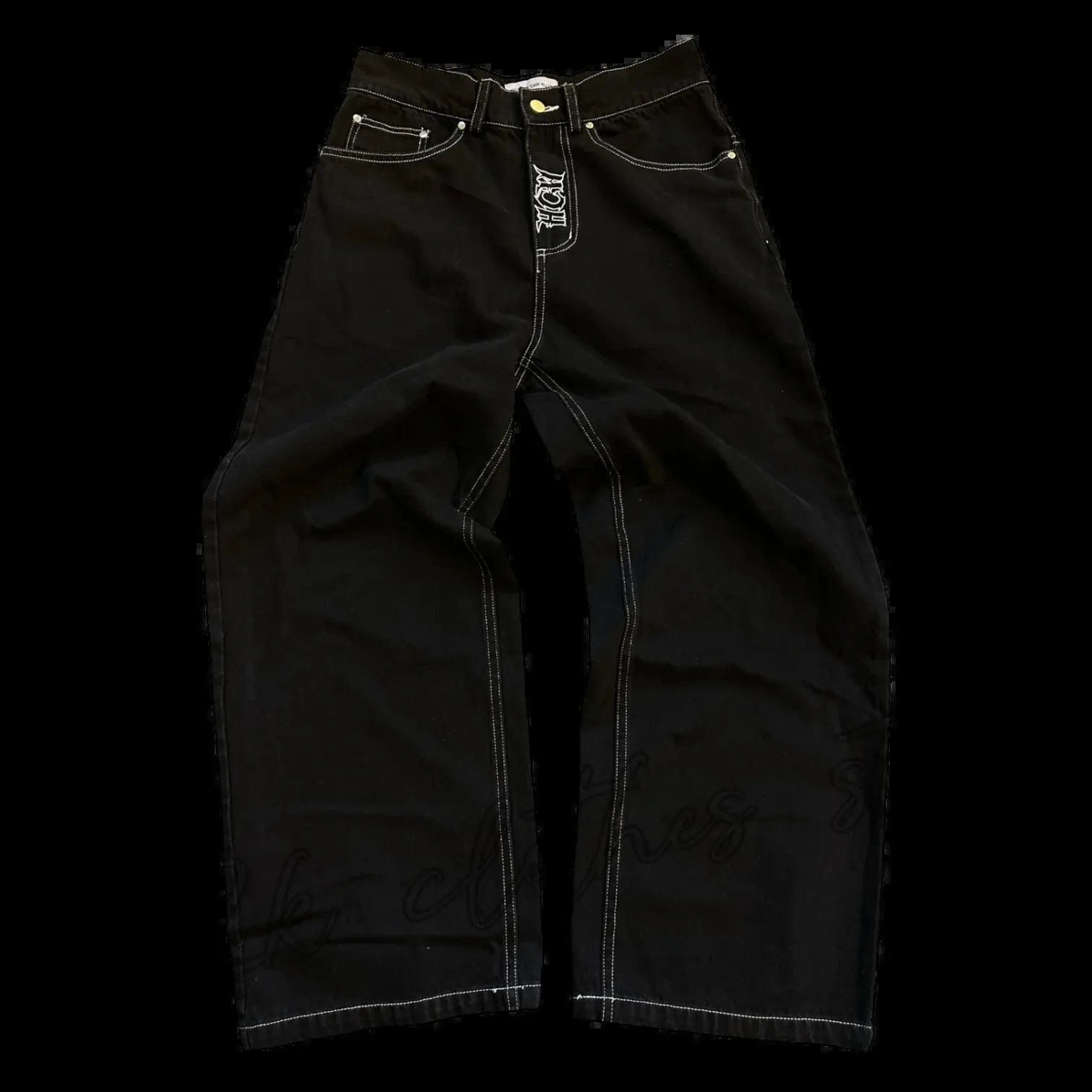 Y2K Harajuku Retro Skull Graphic Men's baggy jeans