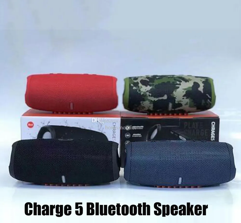 Charge 5 Bluetooth en haut-parleur Charge5 Portable Mini Wireless Outdoor Spreproof SubwooFer Enceintes Prise en charge de la carte USB TF 4 3 2