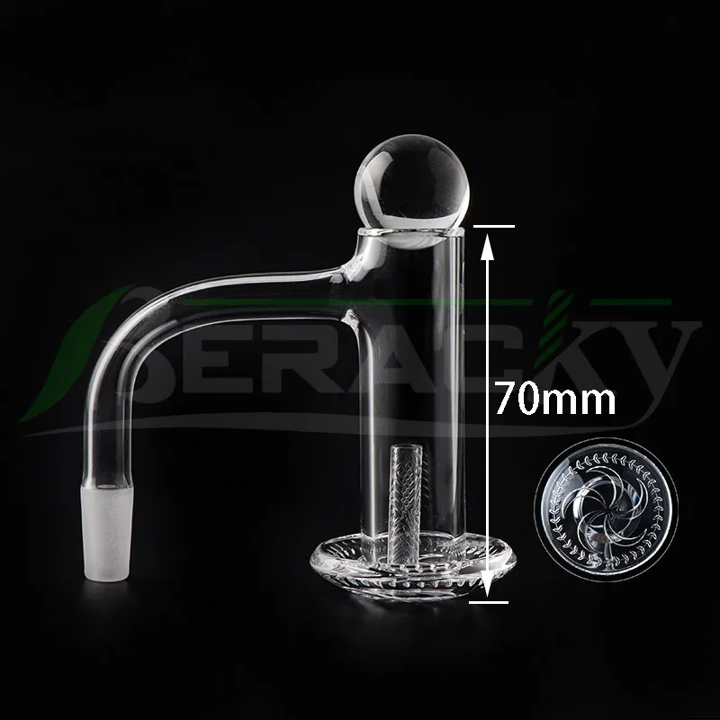 Beracky Smoking Full Weld Biseled Edge XL Cuartzo Beguero Beguero con pilar hueco de bola de mármol de cuarzo Pilar hueco de 20 mmmod Cuerpos soldados sin costuras para bongs de agua de vidrio bongs