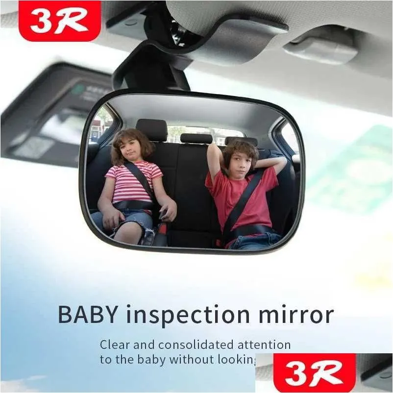 Car Badges Safety View Back Seat Mirror Baby Children Facing Rear Ward Infant Care Square Kids Monitor Drop Delivery Automobiles Motor Othjl