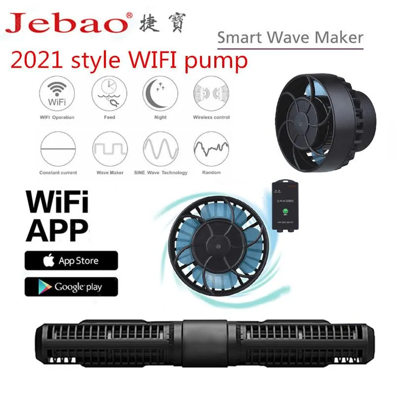 Pumps 2021 New Jebao Marine Aquarium Wireless Wave Maker SW2 SW4 SW8 SW15 RW4 RW8 RW15 RW20