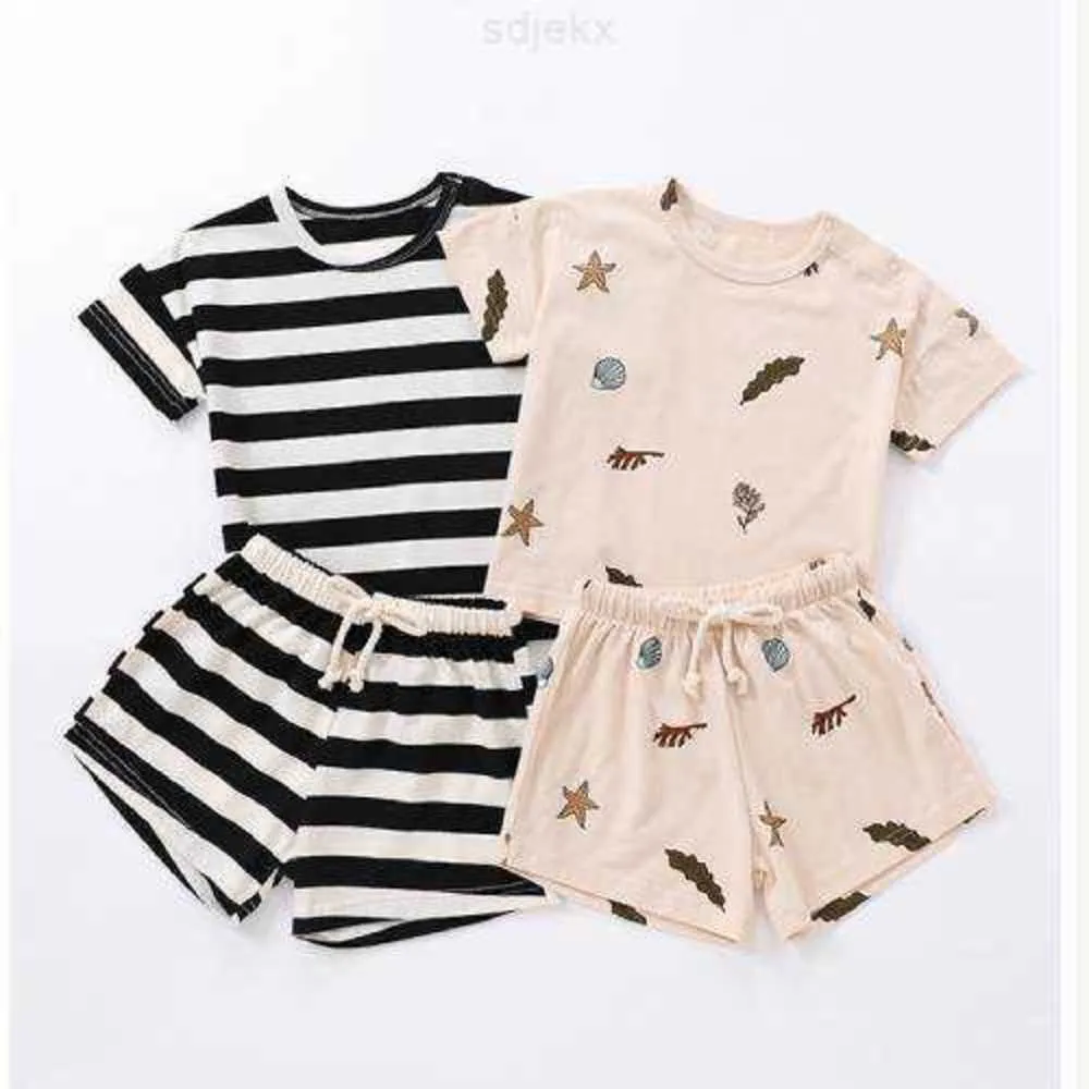 Clothing Sets Baifei Wholesale Oem Soft Cotton Kids Clothes Infant 2 Pcs Top Shirt and Short Outfit Unisex Baby